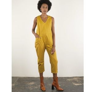 WRAY NYC Midnight Jumpsuit Mustard Cotton